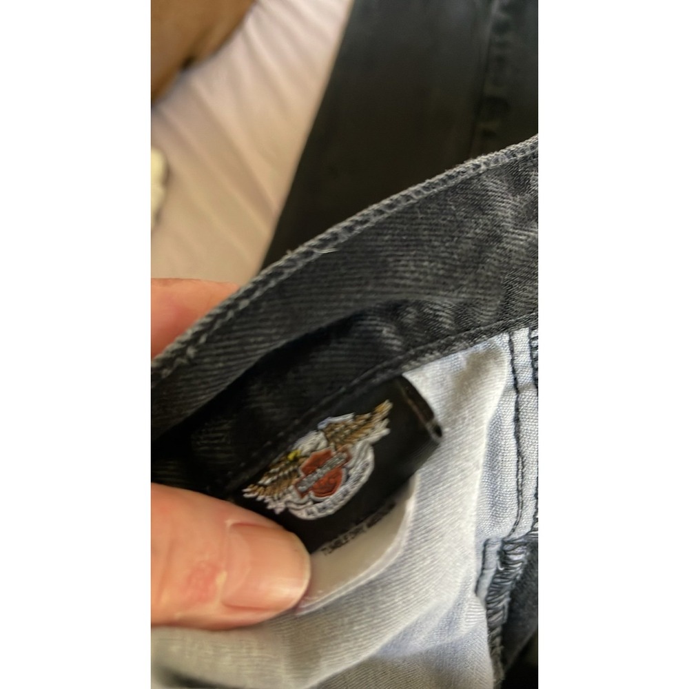 Harley-Davidson Mens Jeans 38x30 Black worn and washed once - Picture 5 of 6